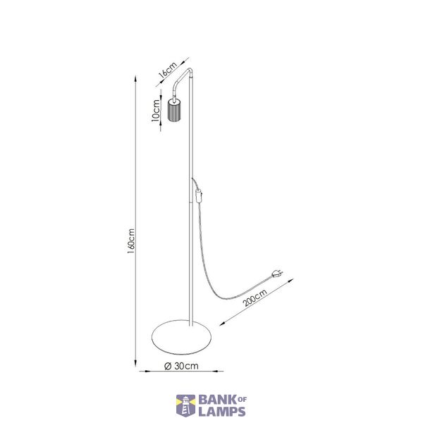 Floor lamp KARBON 1 golden image 4