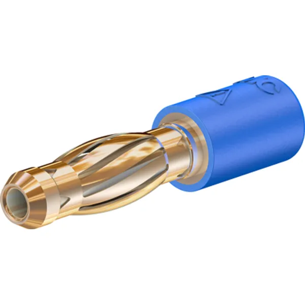 Reducer adapter, 2 mm plug to 2 mm socket, blue, CAT II, 24.0106-23 image 1