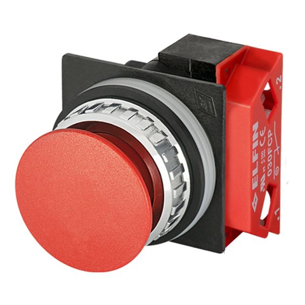 Mushroom push-button Ø 35, momentary, red, N.C. image 1