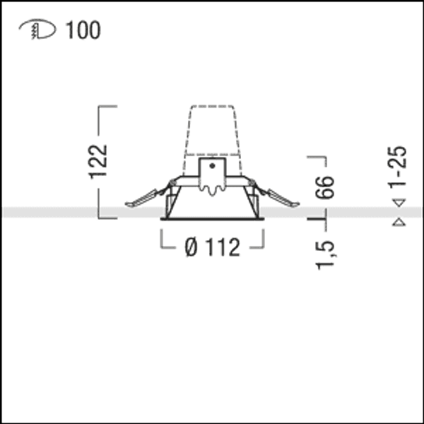 DIAMO MD DEEP SOURCE RING R1 WH WH - Mounting ring image 2