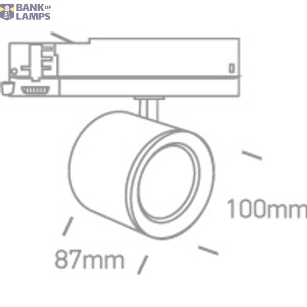 Arona S 20W 1800lm 3000K 38° Ra90 230V IP20 black image 2