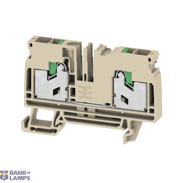 Feed-through terminal block, SNAP IN, dark beige, 6 mm², 41 A, 1000 V, image 1