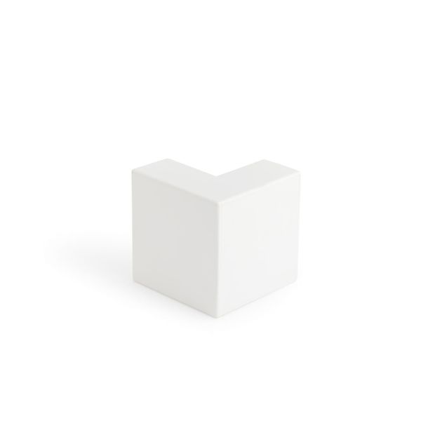 MKS AE1625 rws  Outer corner, MKS, for channel 16x25, pure white Polycarbonate/Acrylonitrile butadiene styrene image 1