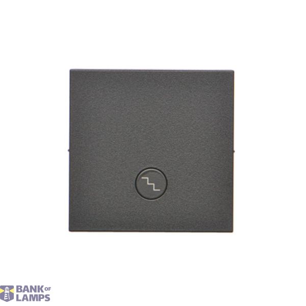 Single button for switches and push buttons, black matt image 1