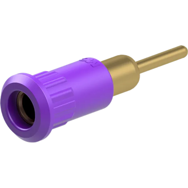 4 mm socket, round plug connection, mounting Ø 8.2 mm, purple, 64.3012-26 image 1