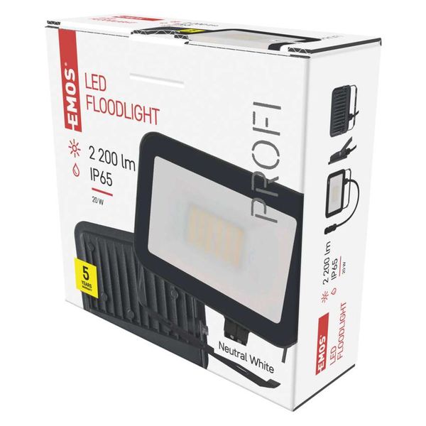 LED Floodlight INOVO, 20W, anthracite, neutral white image 1