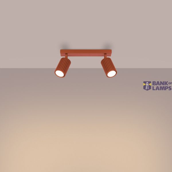 MOVABLE CARBON CEILING STRIP SPOTLIGHTS IN RED FINISH image 10