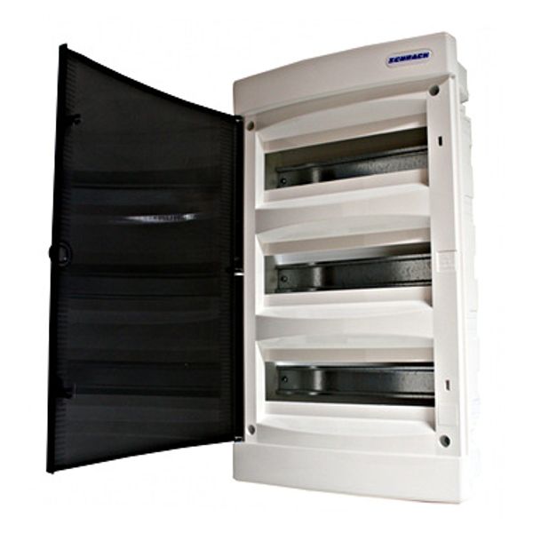 Flush-mounted enclosure 3-rows, 36MW, for partition wall image 1