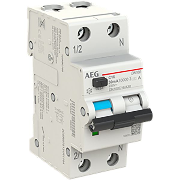 Residual current circuit breaker 1P+N, C Char. 16A, 30mA, 6kA image 1