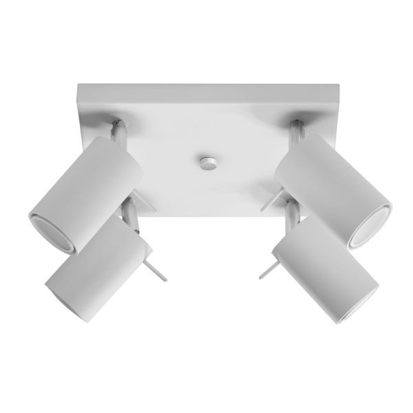 CEILING LAMP RING 4 WHITE GU10 4X40W IP20 image 1