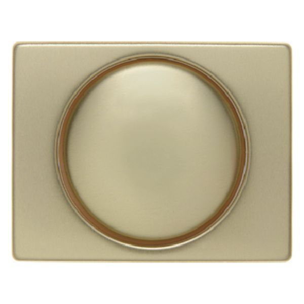 Center with knob for rotary dimmer/potmeter, berker Arsys, aluminum (gold) image 1