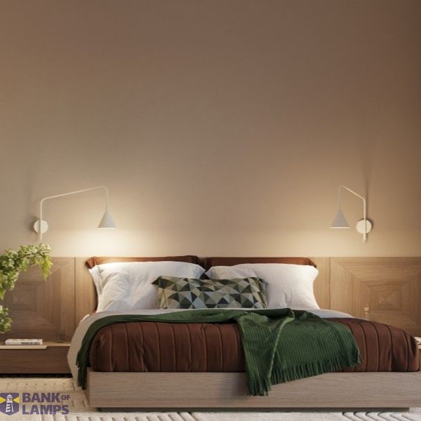 Wall lamp NOX 2 beige with a switch image 13