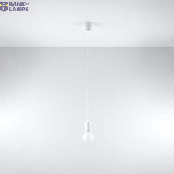 HANGING LAMP DIEGO 1 WHITE E27 1X60W IP20 image 7