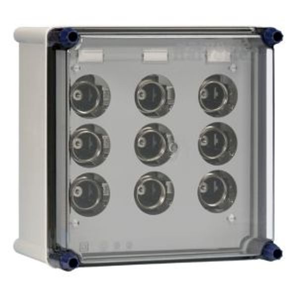 Power distr.encl. 3x63A DIII incl. bus bars image 2