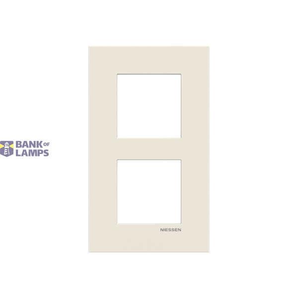 Frame 2-gang / 2+2-modules - Niessen logo - S - White image 1