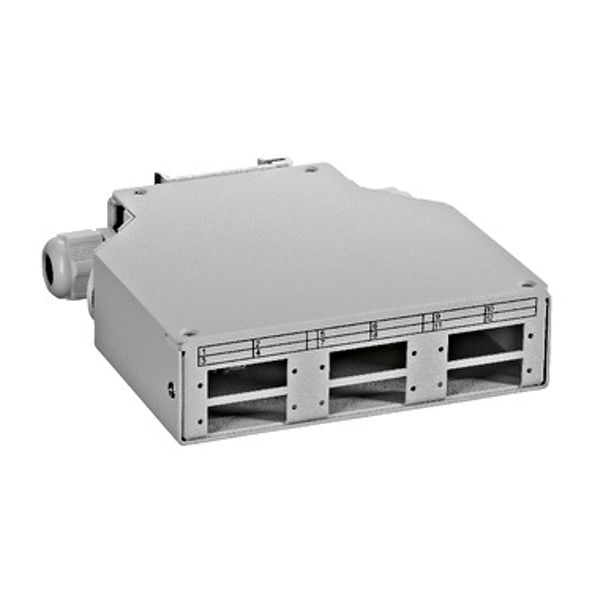 FO Splicebox for DIN Rail empty, 6 SC-Duplex, RAL7035 image 1