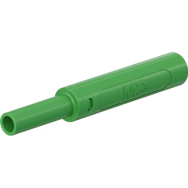 4 mm socket, screw connection, 2.5 mm², mounting Ø 9.6 mm, CAT II/CAT III, green, 66.2054-25 image 1