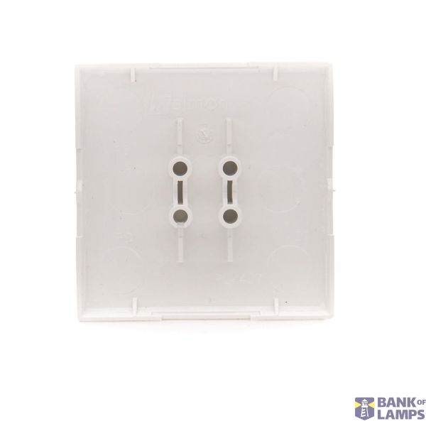 Double angled Keystone IT/telephone socket cover with descriptive field, (cover), Silver matt, metalic image 1