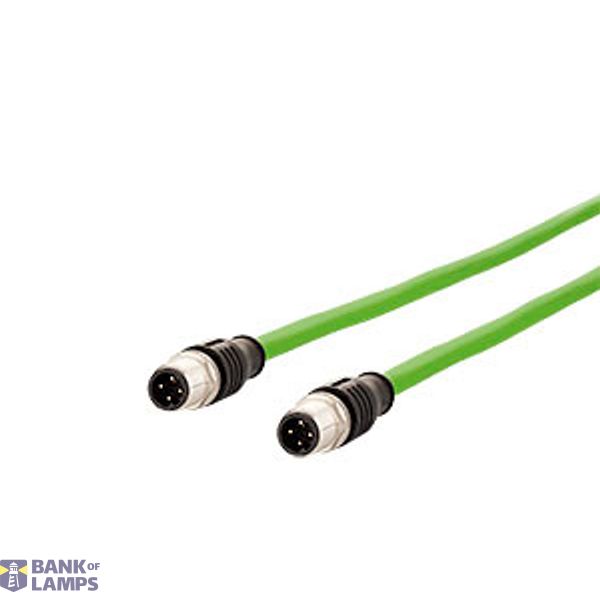 M12 Industrial Ethernet cable, D-coded, 0.5 m, M12 plug straight - M12 image 3