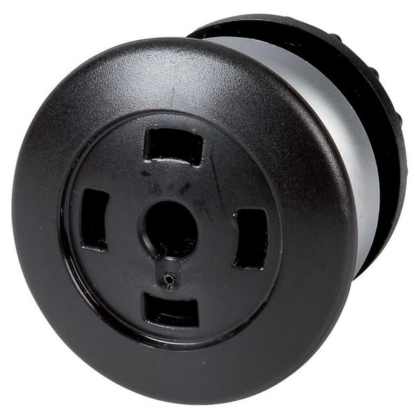 M22-DRP-S-X Mushroom actuator, RMQ-Titan, Mushroom, maintained, Mushroom black, Without button plate, Bezel: titanium image 2
