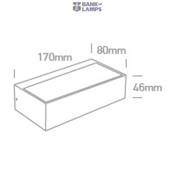 ANTHRACITE WALL LIGHT 7W WW IP65 230V image 2