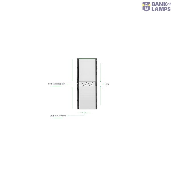 NSX Gen2 48U750mm Wide Curved Door Blk image 2