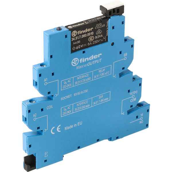 Rel. interface EMR MasterOUTPUT screwless 6,2mm.1CO 6A/230VUC, AgNi (39.21.8.230.0060) image 4