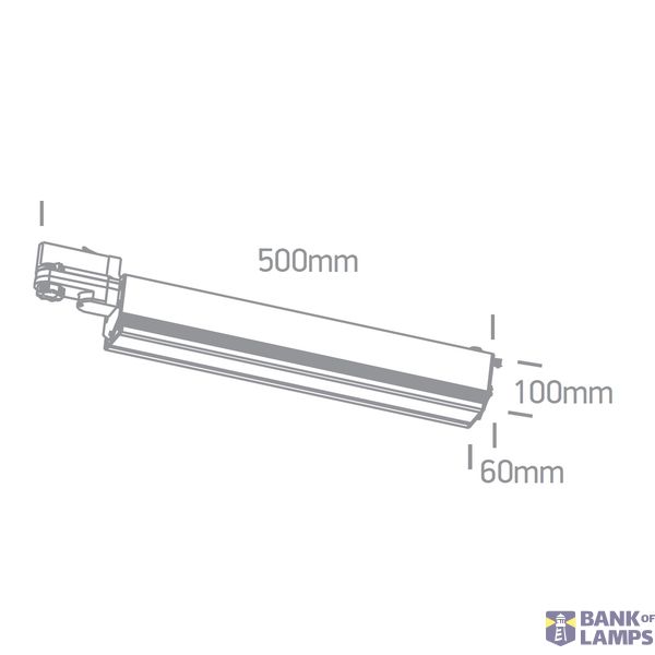 BLACK 40W CW TRACK LIGHT ADJUSTABLE 230V image 2