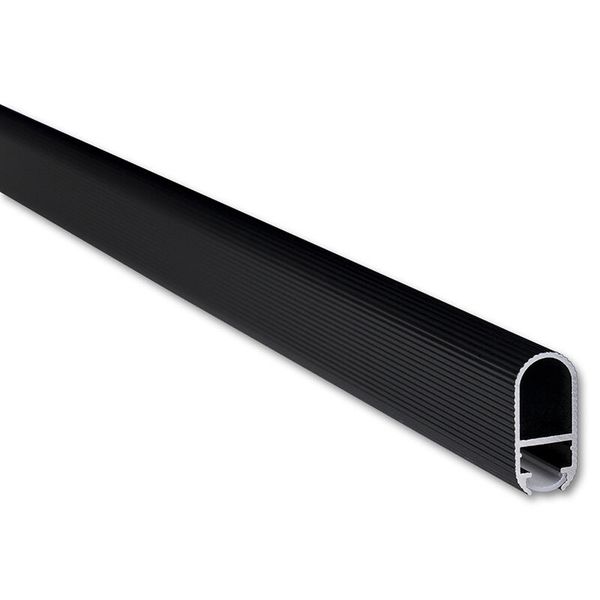 Hanging aluminum profile ZE, 15x30mm, black color, Whitey diffusion, 1m image 1