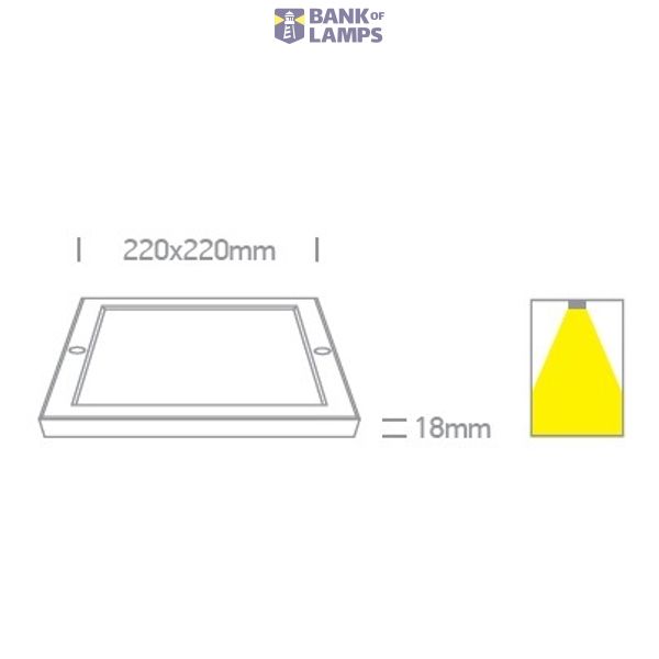 WHITE PLAFO 18W WW IP40 230V image 2