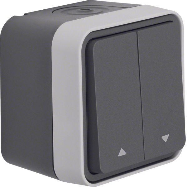 Blind series switch 1pole with imprinted symbol arrow surface-mounted image 1