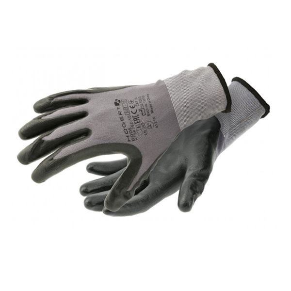BODE protective gloves nylon/spandex coated with microfoam nitrile grey/black 10 image 1