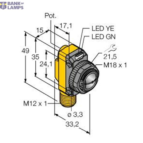 Photoelectric Sensor Convergent Mode Sensor   QS18VN6CV45Q8 image 2