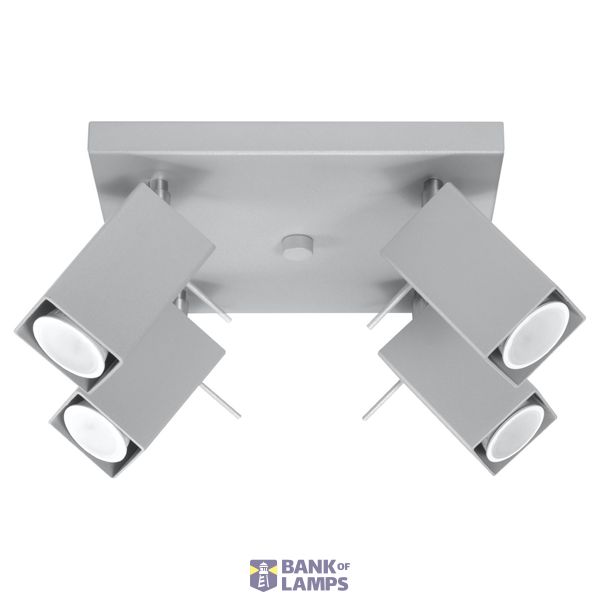 CEILING LAMP MERIDA 4 GREY GU10 4X40W IP20 image 2