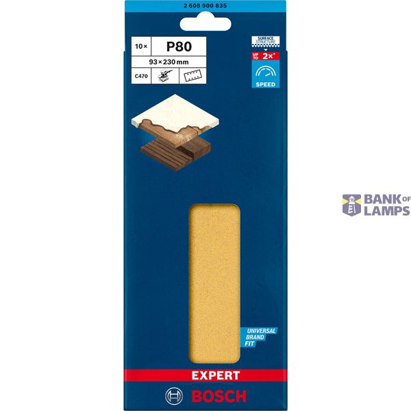 EXPERT C47 Sandpaper with 8 holes for Orbital Sanders 93 x 23 mm, G 8 1-pc image 2