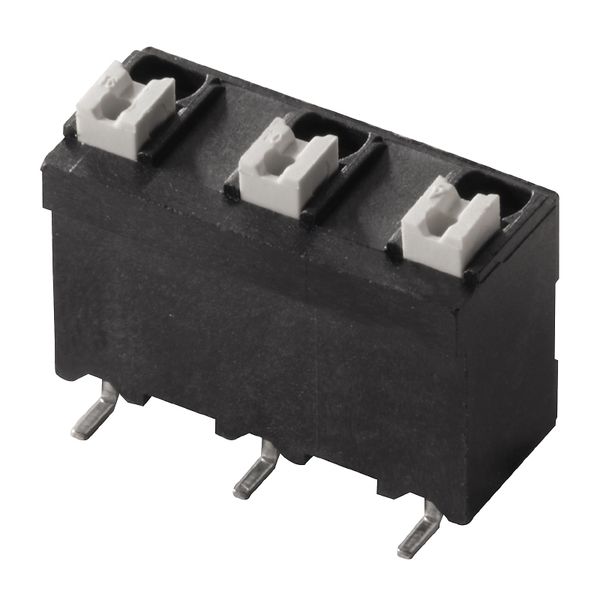 Printed circuit board terminals, 7.50 mm, Number of poles: 4, 180°, black, PUSH IN with actuator, Clamping range, max. : 1.5 mm², Tape image 1