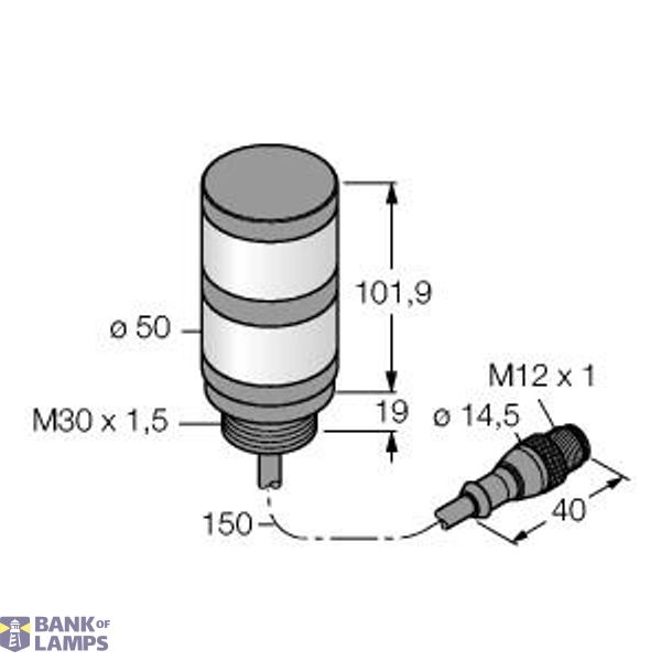 LED Signal Light High-intensity Tower Light   TL50HGR1QP image 1