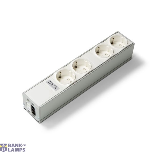 Socket outlet panel EnstoNet 2S+2S 16A WHT image 1