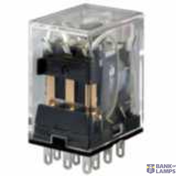 Relay, plug-in, 11-pin, 3PDT, 5 A, mech indicators, label facility, 110/120 VAC MY3 1788M image 1
