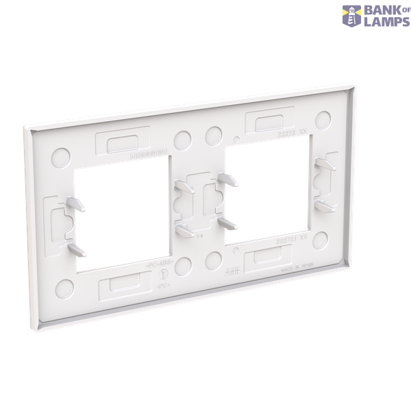 Frame 2-gang / 2+2-modules - Niessen logo - S - Tacteo White image 2