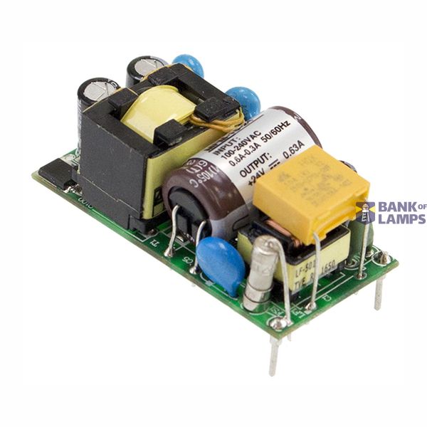 MFM-15-12 switching power supply, open-frame, 15W, 12V, 1,25A, MEAN WELL image 1