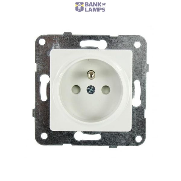 Linnera-Rollina Q C Child Protected UPS Socket White image 1