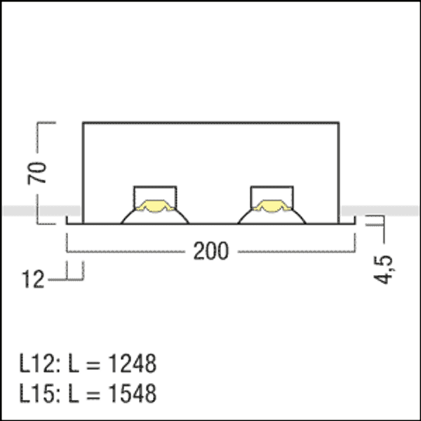MIRL LED7000-840 M625L15x200 LDO - LED ceiling-recessed luminaire image 2