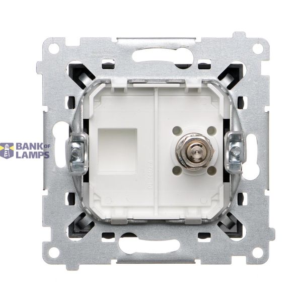 R-TV-SAT final aerial socket, atten.: 1dB, black matt image 1