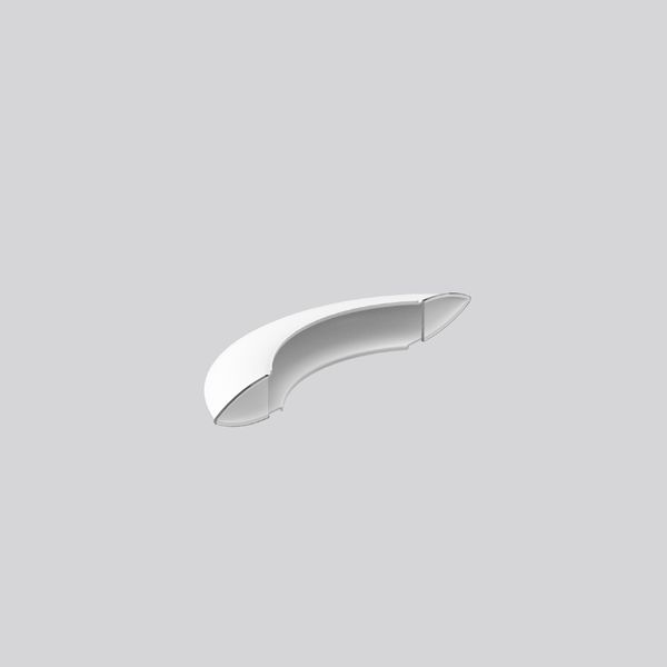 Replacement glass, moulded glass L 595 B 175 H 75 colour: white image 2