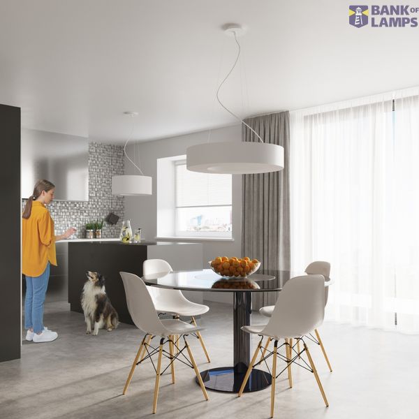 CHANDELIER SATURNO SLIM 70 WHITE E27 6X60W IP20 image 4