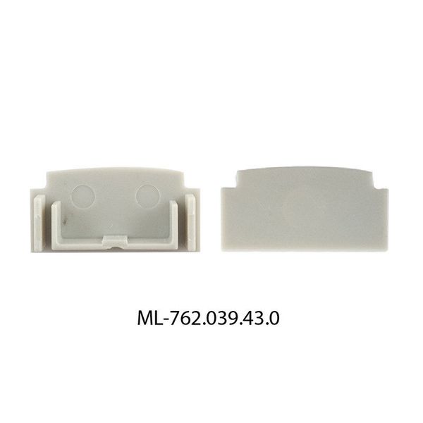 End cap without hole for AZ, silver color, 1 pc image 1