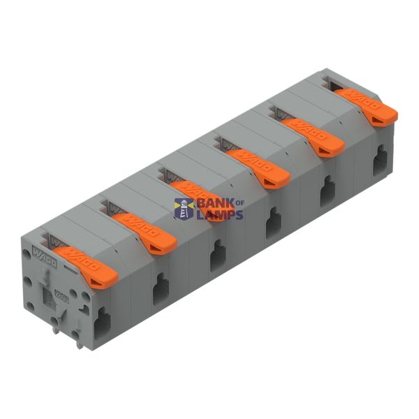 2601-1506 PCB terminal block; lever; 1.5 mm²; Pin spacing 11.5 mm; 6-pole; Push-in CAGE CLAMP®; 1,50 mm²; gray image 1