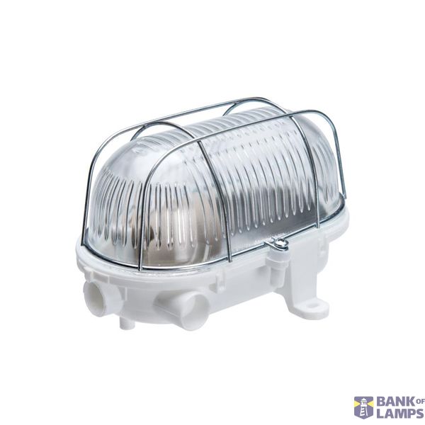OVAL-7040G, E27, 25W, grey-cast iron, cover transparent-glass, IP54, steel cage image 1