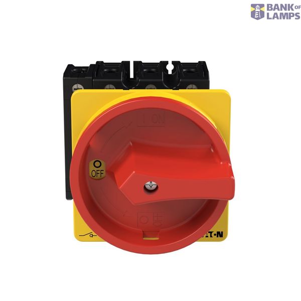 P3 Main switch, 80 A,Rear mounting, 4 pole, Form V/SVB, Red, Door coup image 7